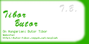 tibor butor business card